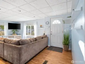 Front entry and living room.