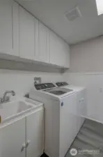 Lower level laundry room