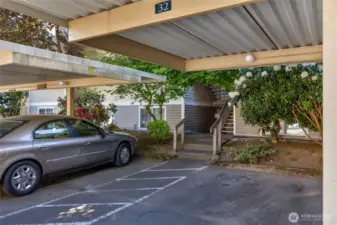 Carport #32 is right next to your access entry and a convenient parking spot. You also have an individual one car garage very close to your home.