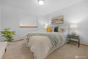 Bedroom 1 is near the entry as you come.