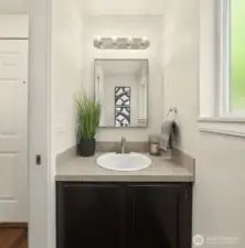 Guest powder room.