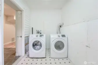 Lower level utility room