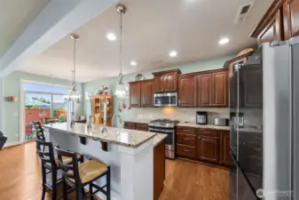 Kitchen open to great room