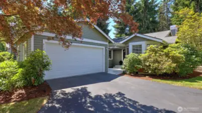 A beautiful single level home (stand alone) with no attached walls and nobody above. 2 bedrooms with 2 full bathrooms.  A 2-car garage.
