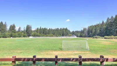 One of Klahanie’s multiple sports fields. Klahanie also offers miles of trails and a pea patch
