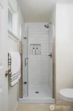 New tile in primary shower