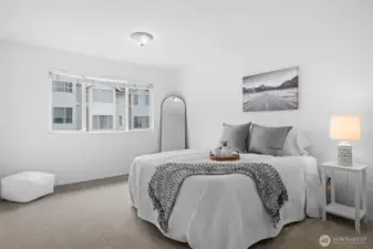 Very spacious bedroom.
