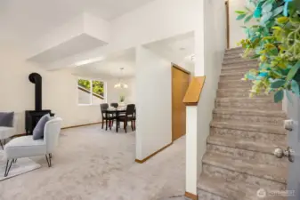 Entry, stairwell and hallway.