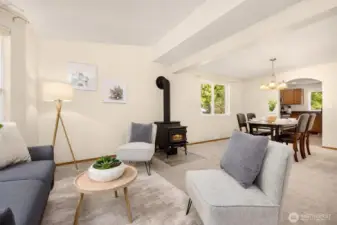 Another view of the living/dining room.