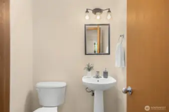 Half bath is just off the greatroom.