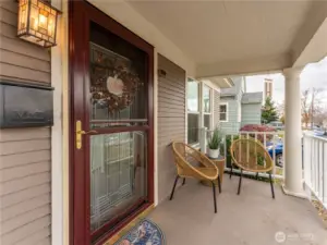 Welcoming covered porch perfect for morning coffee and evening relaxing