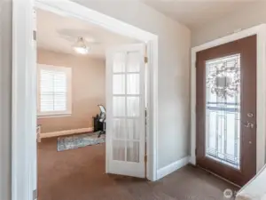 Second main-floor bedroom with classic Craftsman charm