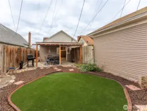 Turf in back leaves more time for fun!