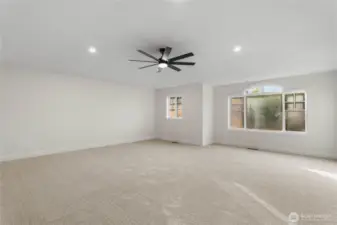 Oversized bonus room filled with natural light!