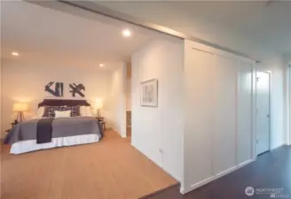 Primary bedroome larger unit, photo when staged