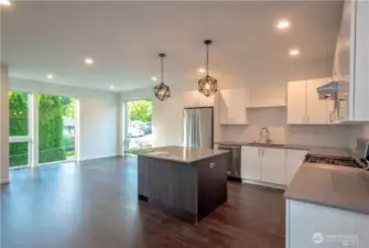 Kitchen and living room smaller unit