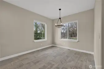 Dining area, looking out to back yard
