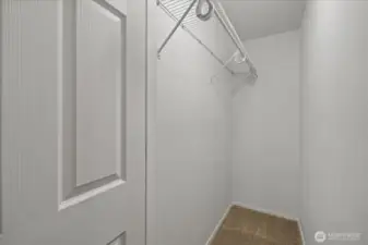 Walk-in closet off of the 2nd bedroom upstairs.