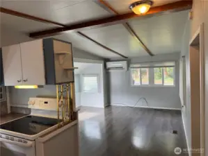 Kitchen looking into livingroom