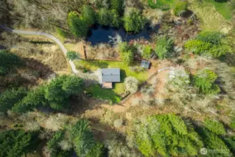Just Shy 10 acres. Bird's-eye view of the beautiful 9.58 acre property just waiting for new owners to make it their own.