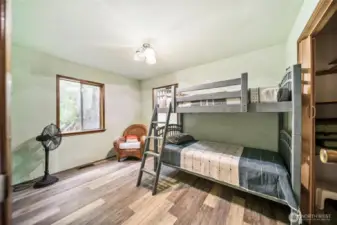 The second bedroom is ideal for guests.