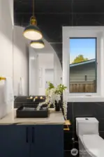 Designer powder room