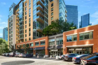 In addition to Whole Foods, multiple service retailers pepper the complex courtyard, not to mention 1 Hotel Seattle and its amazing facilities.
