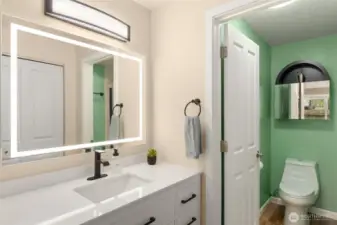 Fully remodeled primary bath (2025)