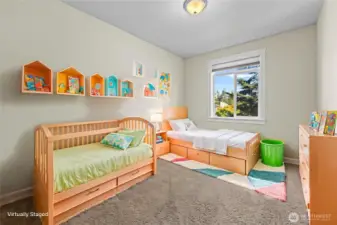 Virtually staged bedroom 1