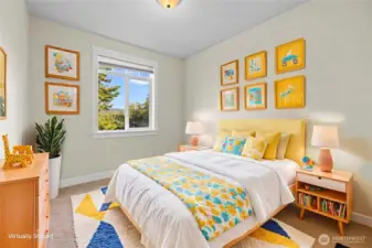 Virtually staged bedroom 2