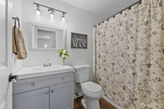 2nd bathroom with tub and shower