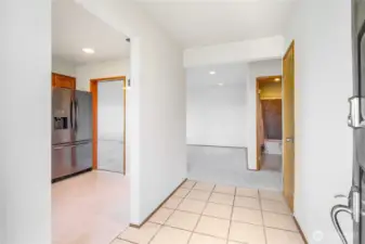 Warm, natural light makes this entry feel instantly comfortable