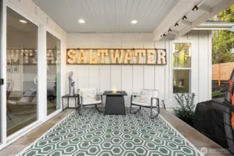 Covered patio for year round enjoyment