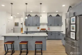 Huge open concept kitchen