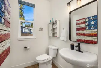 Powder room on main floor