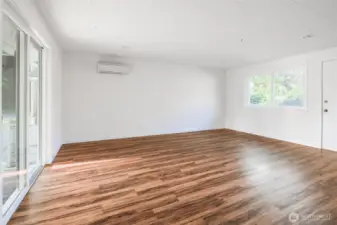 Back living room perfect for entertainment space of all kinds