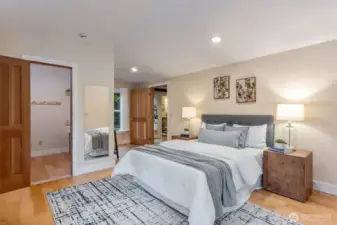 Master bedroom with walk-in closet.