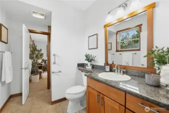 3/4 Bath with access from the office and family room