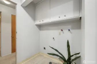 laundry area in the bathroom