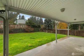 lots of space in the covered patio area to enjoy even in the rain