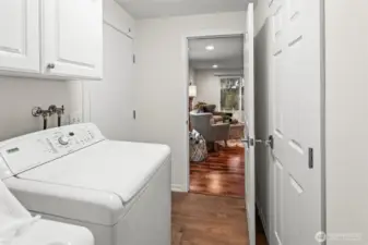 Laundry area. Washer and dryer included in sale