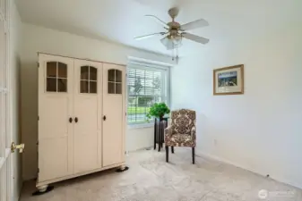 1 of 3 bedrooms, or use as work room/den