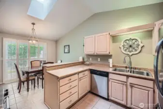 View of backyard from kitchen