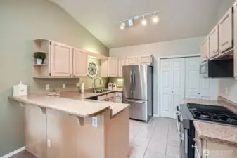 Lots of counter and storage space