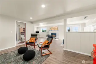 Daylight basement fully finished with addition 3/4 bathroom and wood burning fireplace and wet bar!