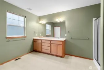 Large primary bathroom