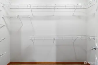 Large primary walk-in closet