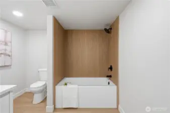 Hall bath on upper level.