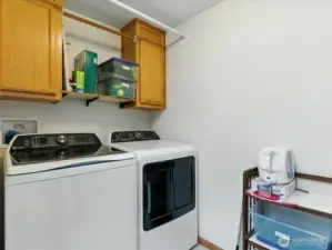 The utility room is tucked conveniently near the back door, creating the perfect drop zone for muddy boots and outdoor gear—helping keep the rest of the home clean and organized.