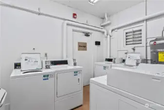 This communal laundry room is yours to use, even with your in-unit laundry!